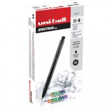 uni® Spectrum Gel Pen - Medium Pen Point - 0.7 mm Pen Point Size - Black Gel-based Ink - 1 Dozen