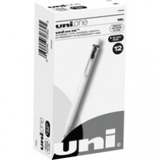 uni® ONE Gel Pen - Medium Pen Point - 0.7 mm Pen Point Size - Black Gel-based Ink - 1 Dozen