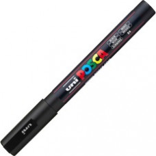 uni® Posca PC-3M Paint Markers - Fine Marker Point - Black Water Based, Pigment-based Ink - 6 / Pack