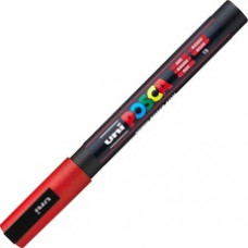 uni® Posca PC-3M Paint Markers - Fine Marker Point - Red Water Based, Pigment-based Ink - 6 / Pack