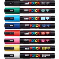 uni® Posca PC-5M Paint Markers - Medium Marker Point - Assorted Water Based, Pigment-based Ink - 8 / Pack