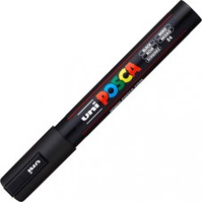 uni® Posca PC-5M Paint Markers - Medium Marker Point - Black Water Based, Pigment-based Ink - 6 / Pack